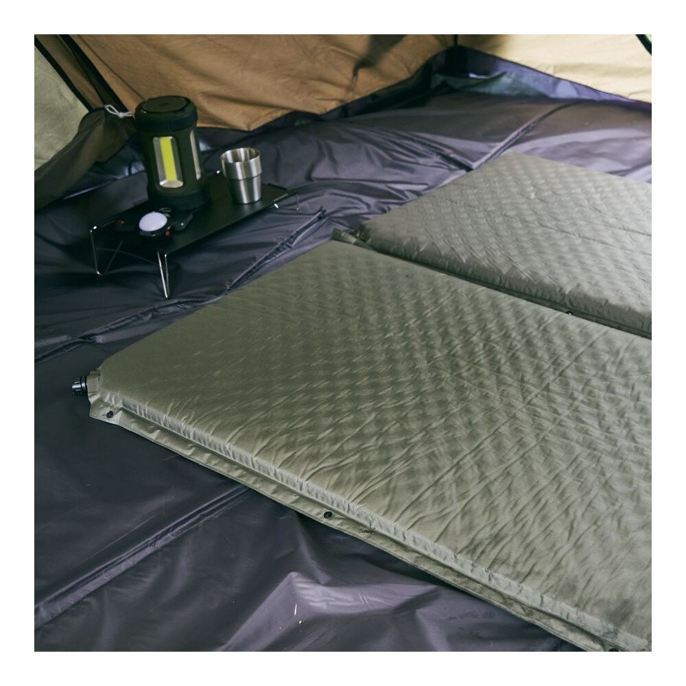 ホールアース（Whole Earth） インフレータマット キャンプ 厚さ4cm ヒーリング シングル ノーマル 4 WE23DG55 OLIVE アウトドア 車中泊 