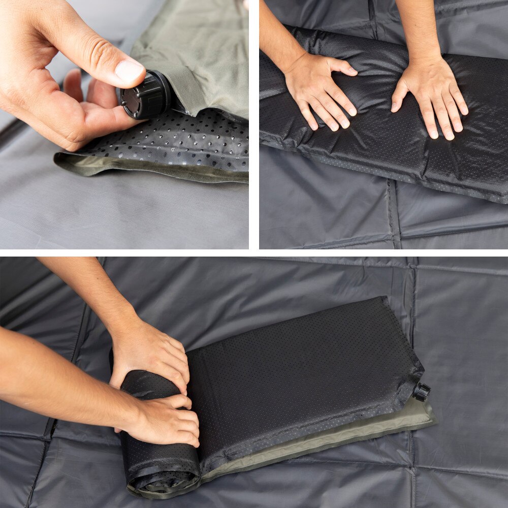ホールアース（Whole Earth）（メンズ、レディース）MINIMALIST INFLATABLE MAT 3 ミニマリスト インフレ―ト マット 3 WE2KDG02 OLV セミ自動膨張 ソロ用 キャンプ ツーリング
