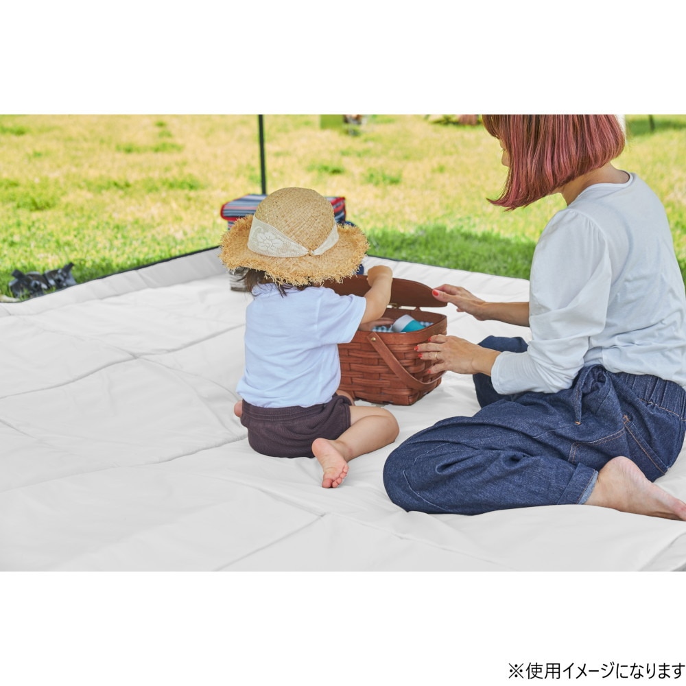 ホールアース（Whole Earth） マット シート クッション入り チャンバーマット CHAMBER MAT WE2MDG10 GRY アウトドア キャンプ
