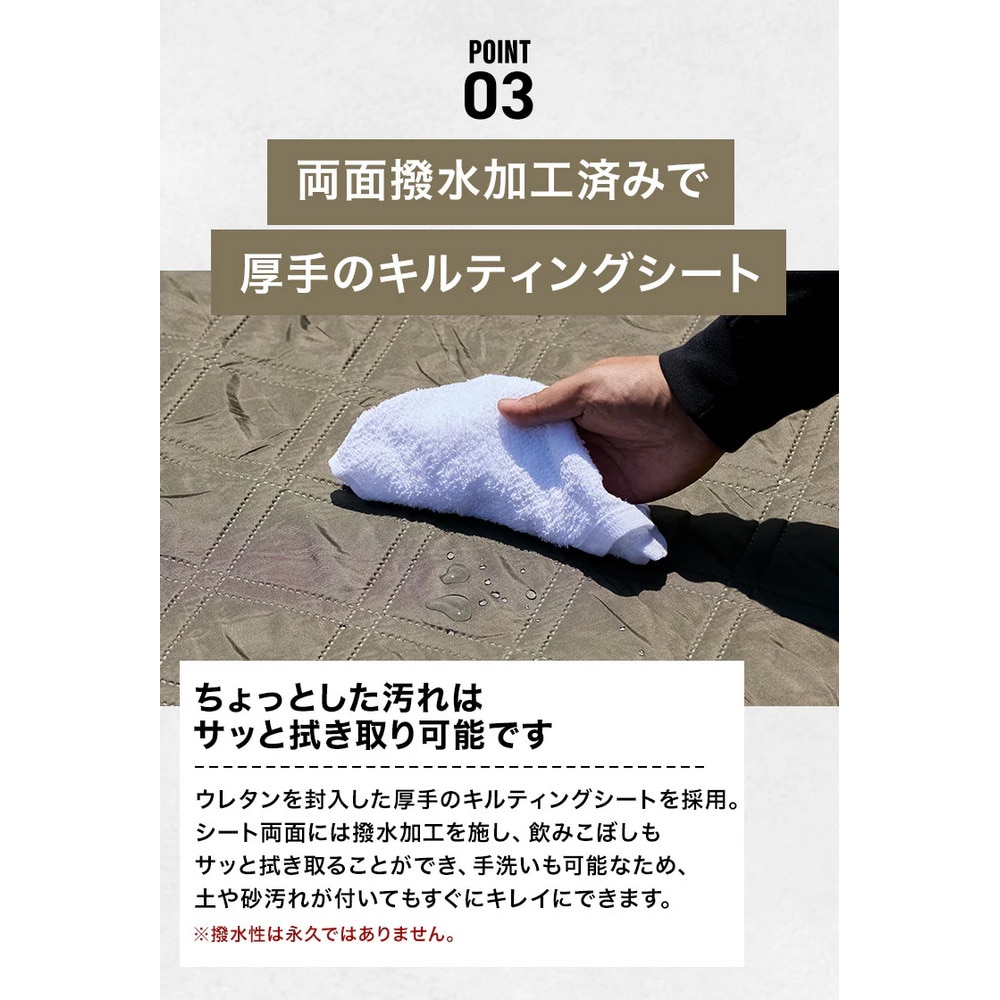 WAQ（WAQ） レジャーシート BIG PICNIC MAT BK