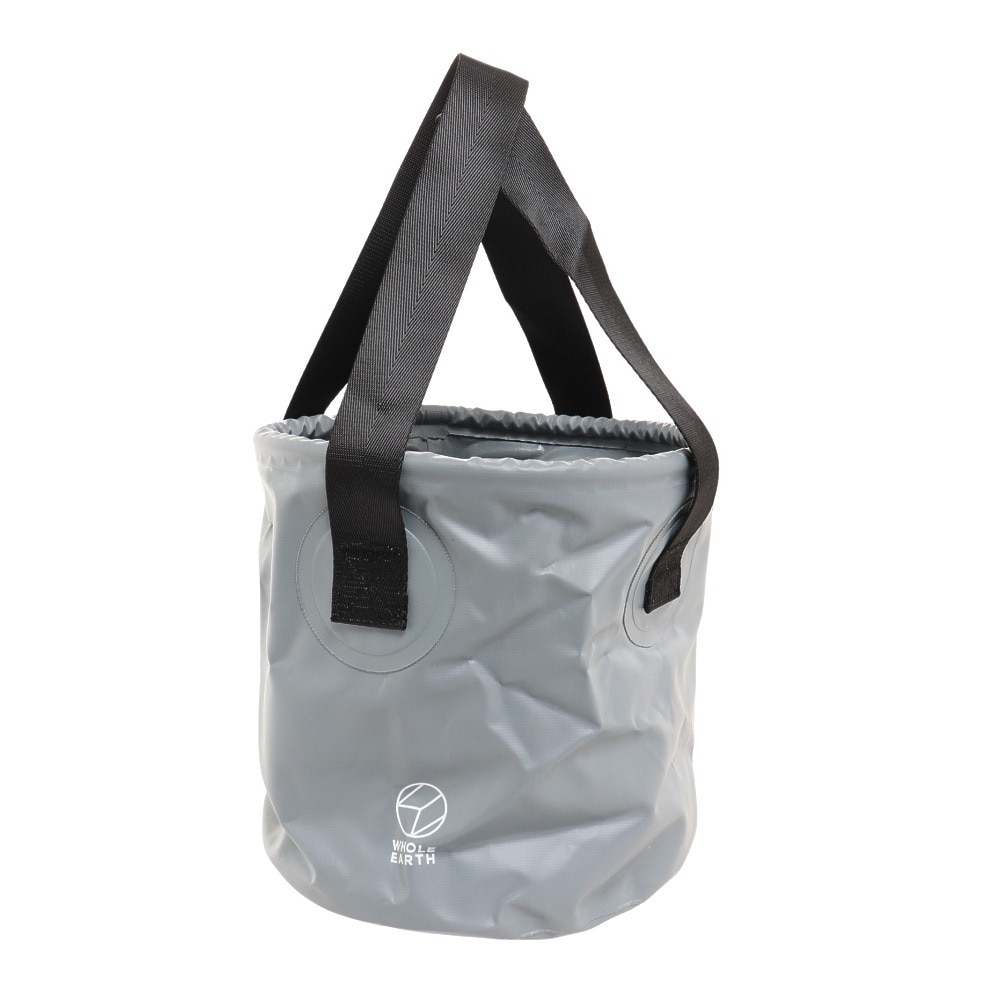 ホールアース（Whole Earth） PVC ウォーターバケット WE2MDZ03 GRY グレー バケツ 10L キャンプ 釣り アウトドア