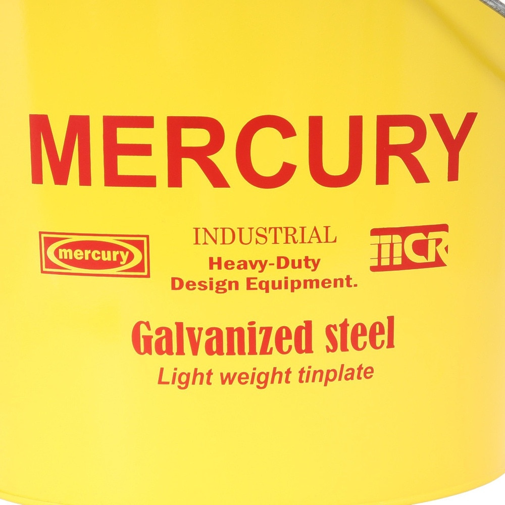 マーキュリー（MERCURY） ブリキバケツ オーバル 蓋付き イエロー MEBUBOYE