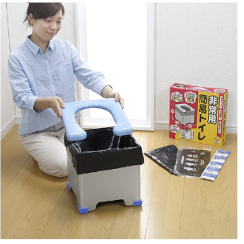 サンコー（sanko） 非常用 簡易トイレ R-39 簡単組み立て 目隠しポンチョ 防災 災害 凝固剤 介護