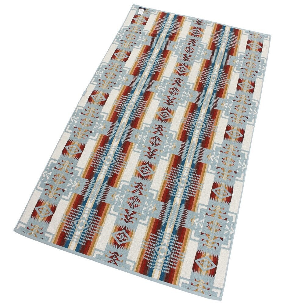 ペンドルトン（PENDLETON） ジャガードバスタオル Chief Joseph Aqua 19373185128000 アウトドア キャンプ BBQ バーベキュー タオルケット ブランケット 柄
