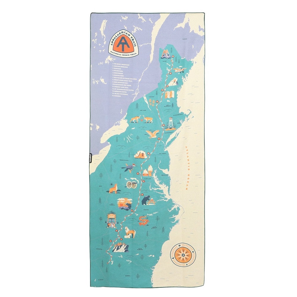 nomadix（nomadix） タオル 大判 ヨガ ビーチ アウトドア APPALACHIAN TRAIL MAP TOWEL 1700010133222