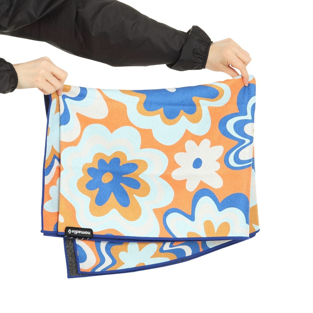 nomadix（nomadix） タオル 大判 ヨガ ビーチ アウトドア GROOVY FLOWERS BLUE ORANGE TOWEL 1700010158231