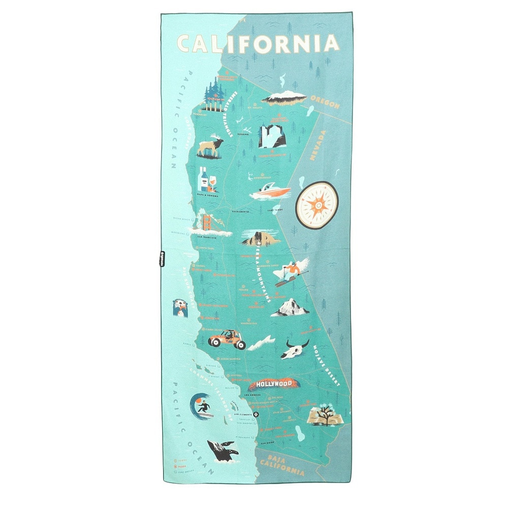 nomadix（nomadix） タオル 大判 ヨガ ビーチ アウトドア CALIFORNIA MAP TOWEL 1700010164231