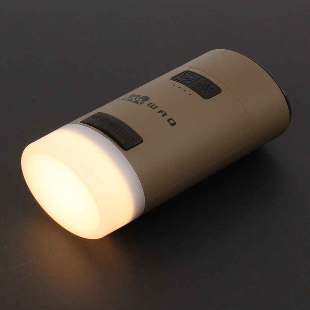 WAQ（WAQ） エアポンプ ランタン機能付き空気入れ 6種類のアタッチメント High power AirPump TAN