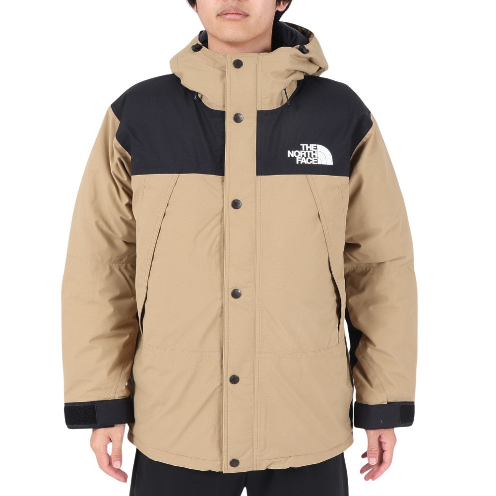 ノースフェイス（THE NORTH FACE）（メンズ）ダウンジャケット アウター マウンテンダウンジャケット ND92237 KT ベージュ×ブラック