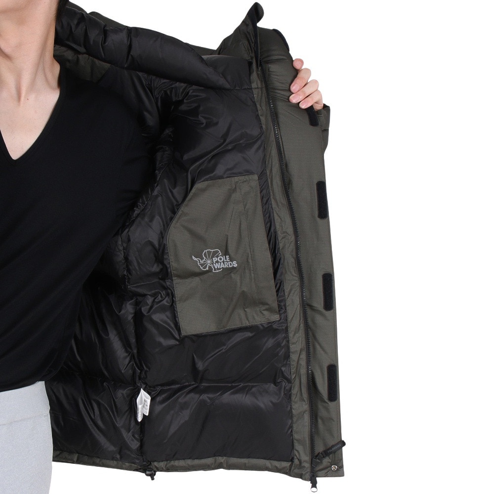 POLEWARDS（メンズ）アウター RD ダウンジャケット PW2SJL02 BLK ブラック 防水 軽量 サステナブル