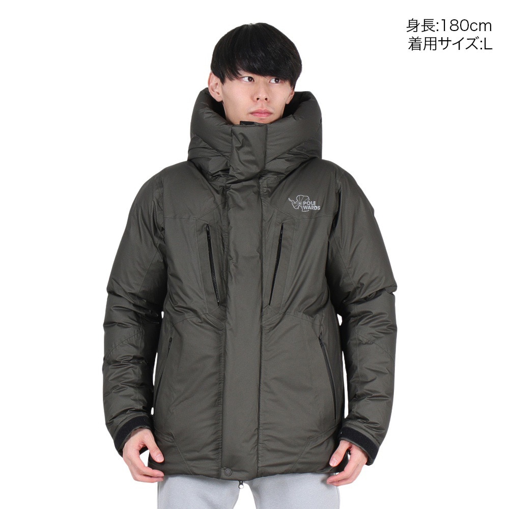 POLEWARDS（メンズ）アウター RD ダウンジャケット PW2SJL02 BLK ブラック 防水 軽量 サステナブル
