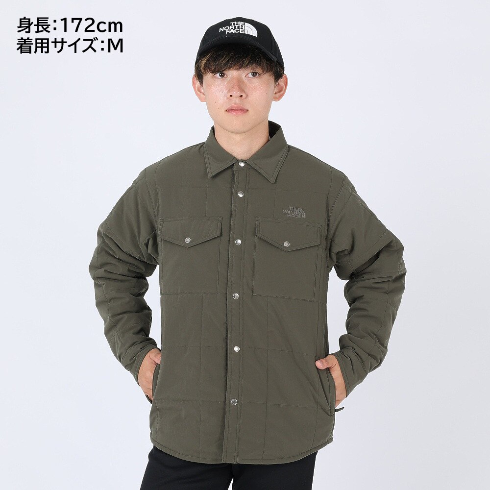 ノースフェイス（THE NORTH FACE）（メンズ、レディース）ジャケット 中綿 アウター メドウウォームシャツ NY82331 NT ニュートープ 収納袋付