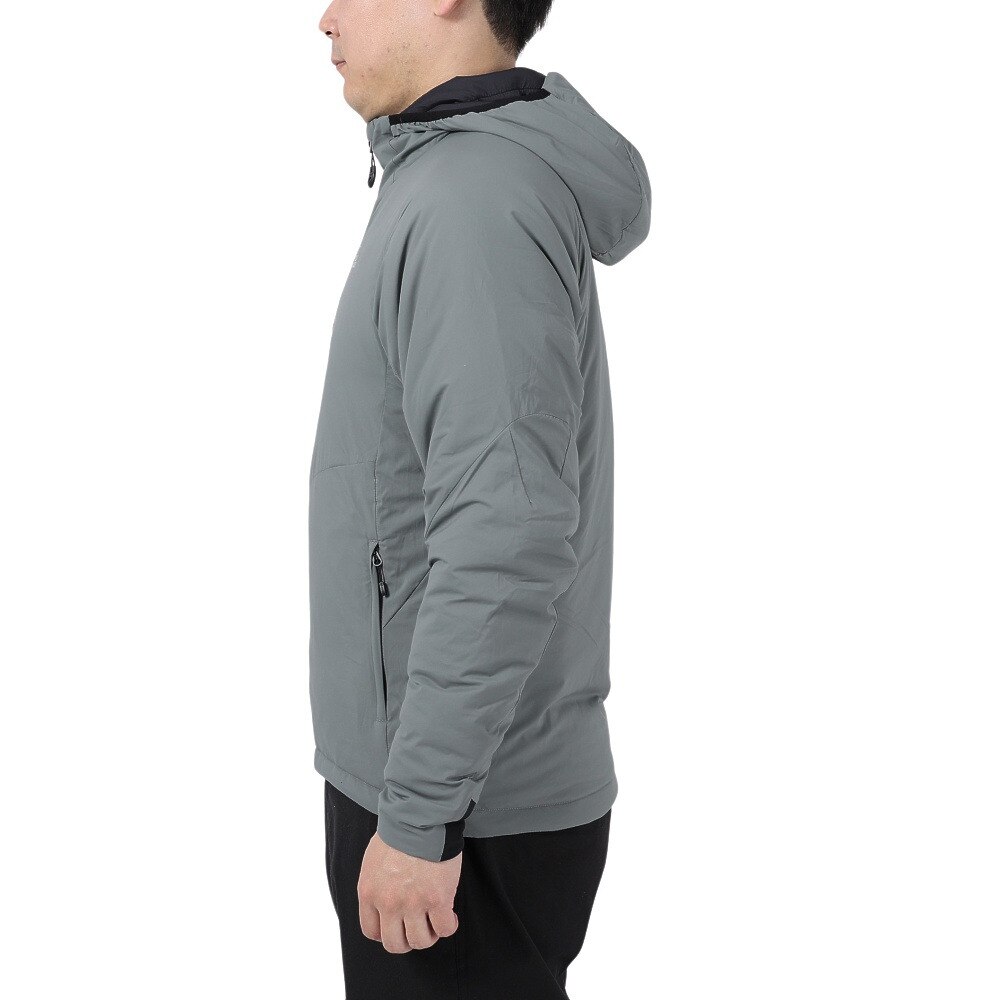 POLEWARDS（メンズ）アウター 中綿 ジャケット エクスコアレッドポイントV2フーディー PW2QJN09 GRY グレー 収納袋付