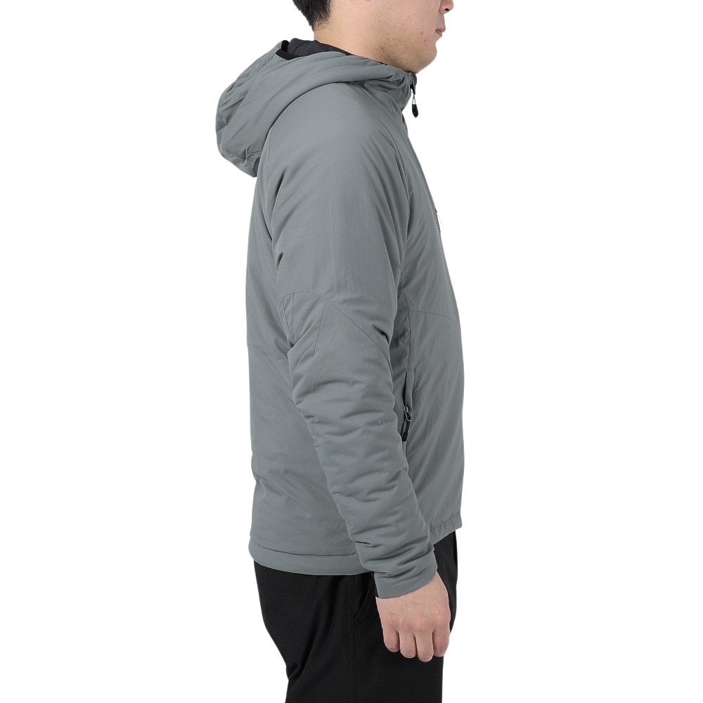 POLEWARDS（メンズ）アウター 中綿 ジャケット エクスコアレッドポイントV2フーディー PW2QJN09 GRY グレー 収納袋付