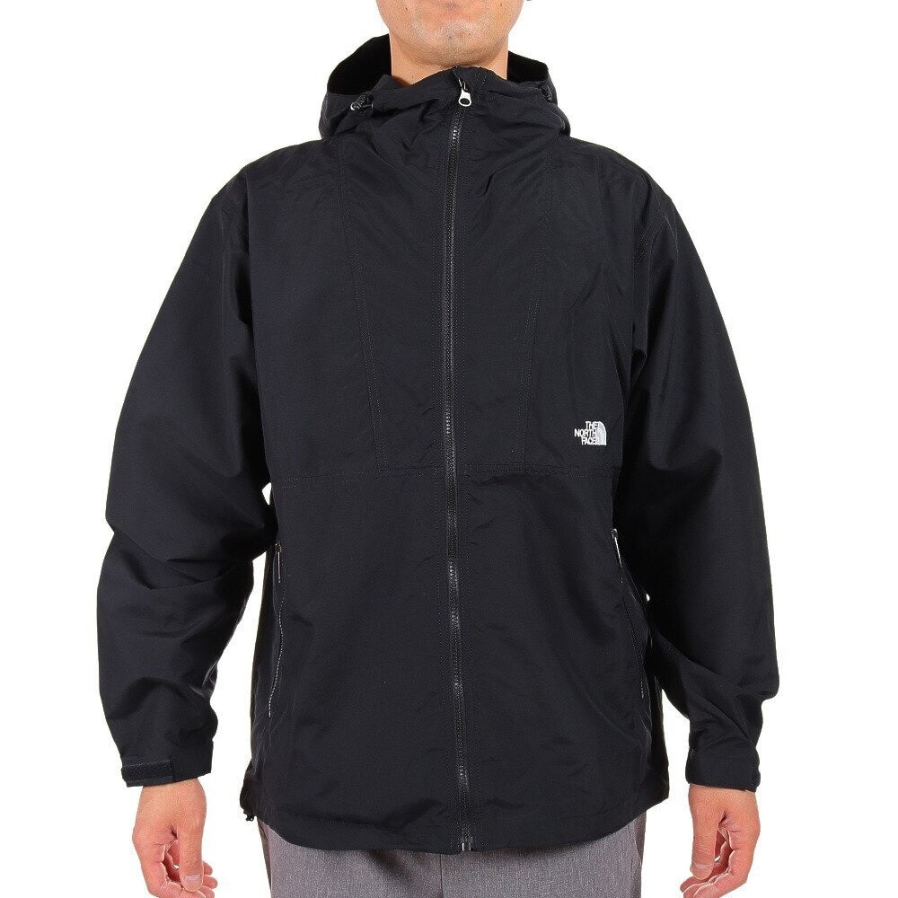 ノースフェイス（THE NORTH FACE）（メンズ）ジャケット アウター コンパクトジャケット フルジップ NP72230 K ブラック 収納袋付 マウンテンパーカ