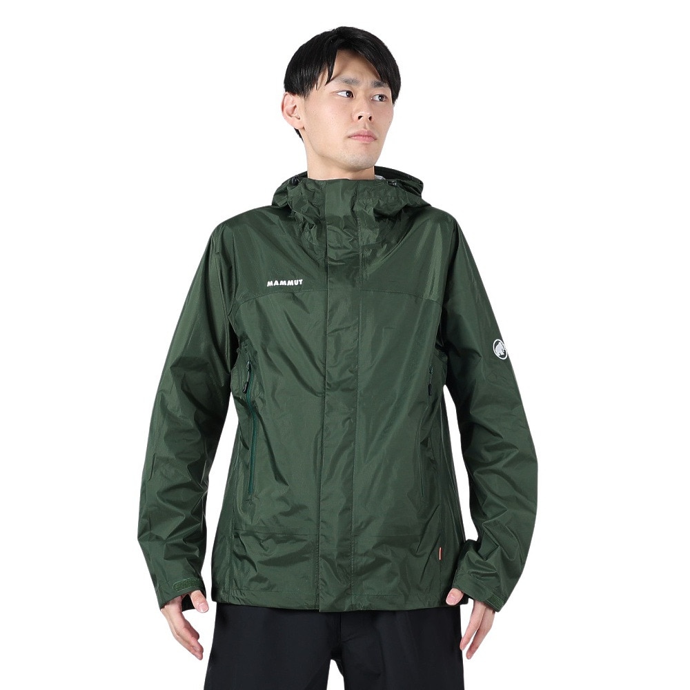 マムート（MAMMUT）（メンズ）ジャケット アウター マイクロレイヤー Microlayer 2.0 HS フーディジャケット 1010-28651-40135 ダークグリーン 収納袋付