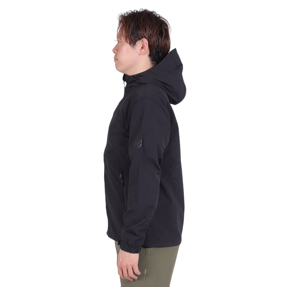 マムート（MAMMUT）（メンズ）アウター ウィンドブレーカー Hiking WB フーデッド ジャケット AF 1012-00391-0001 ブラック EUROサイズ 撥水