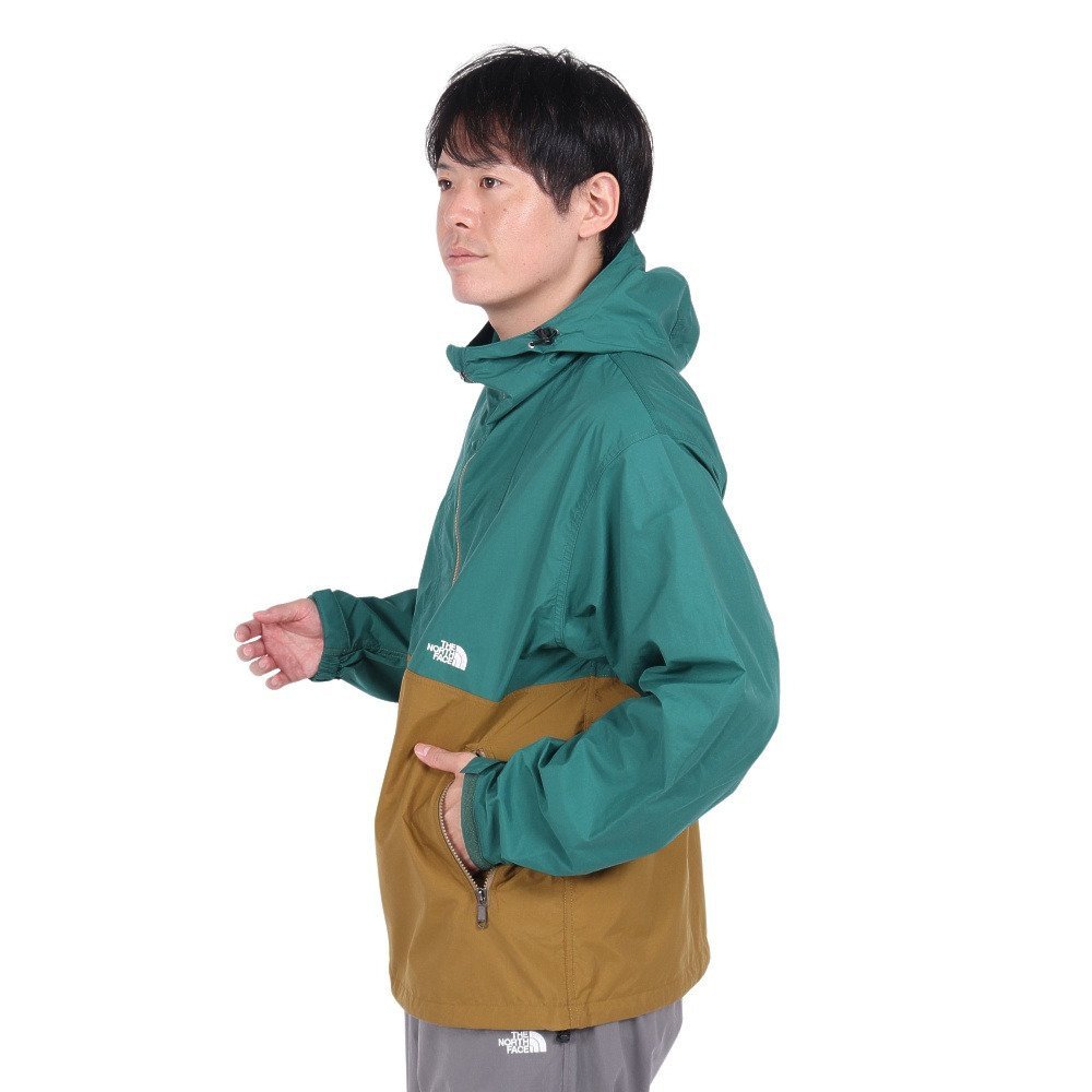 20洗3級はっ水 軽量 防風 アウター コンパクトジャケット NP72230 GM 収納袋付 マウンテンパーカ 3
