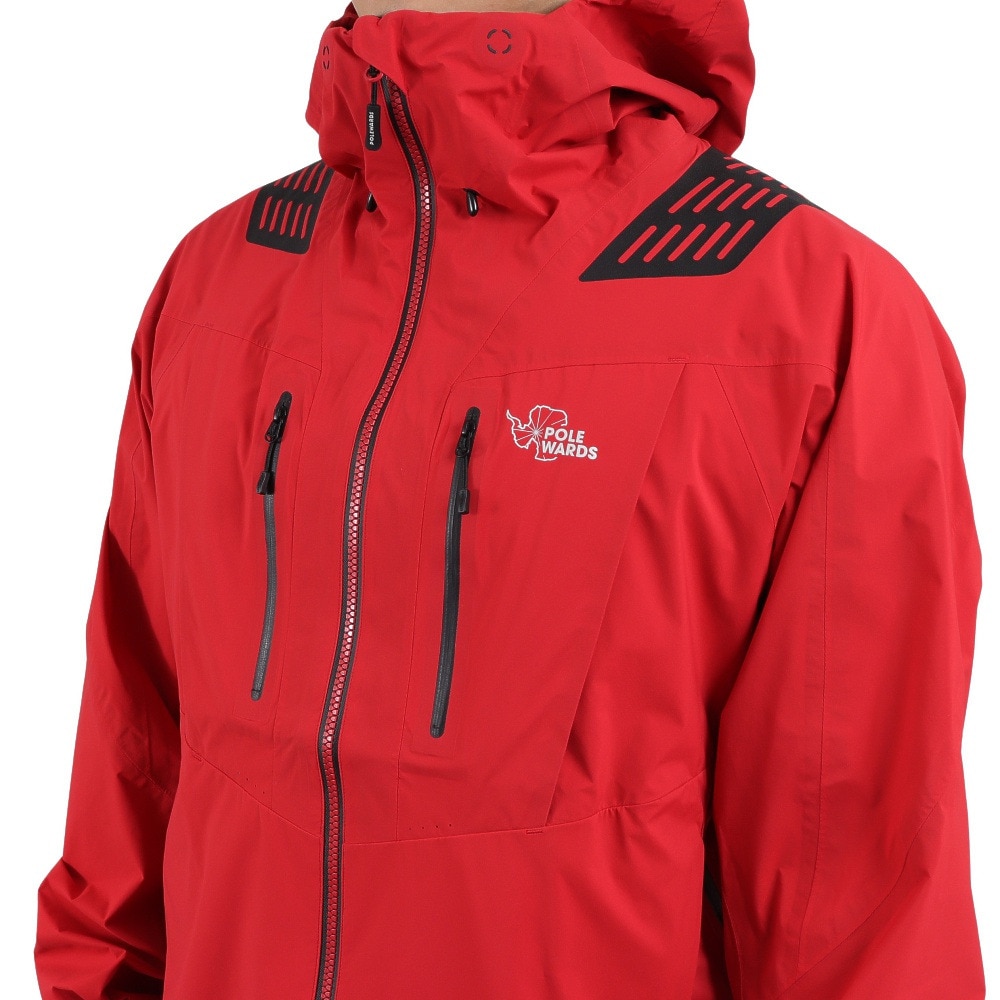 POLEWARDS（メンズ）ジャケット アウター SYMPATEX ストームガイドジャケット PW22JN04 RED 防水 防風 透湿