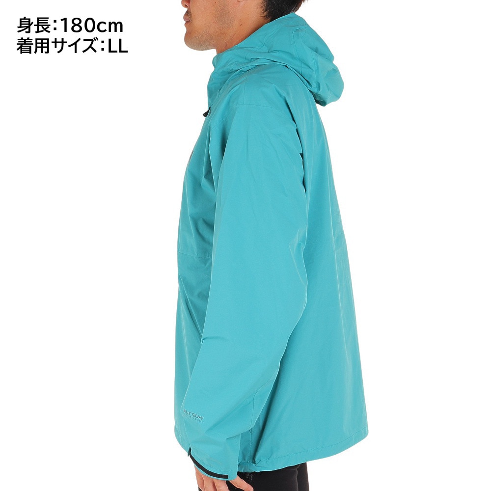 ヘリーハンセン（HELLY HANSEN）（メンズ、レディース）ジャケット アウター レイネライト ジャケット HOE12312 AG グリーン×ブルー  収納袋付 アウトドア・キャンプ用品はエルブレス