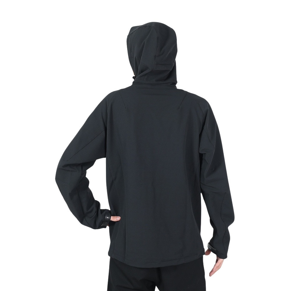 POLEWARDS（メンズ）ジャケット アウター CORDURA ソフトシェル フーディ PW2MJN01 BLK ブラック スタイルアップ 軽量