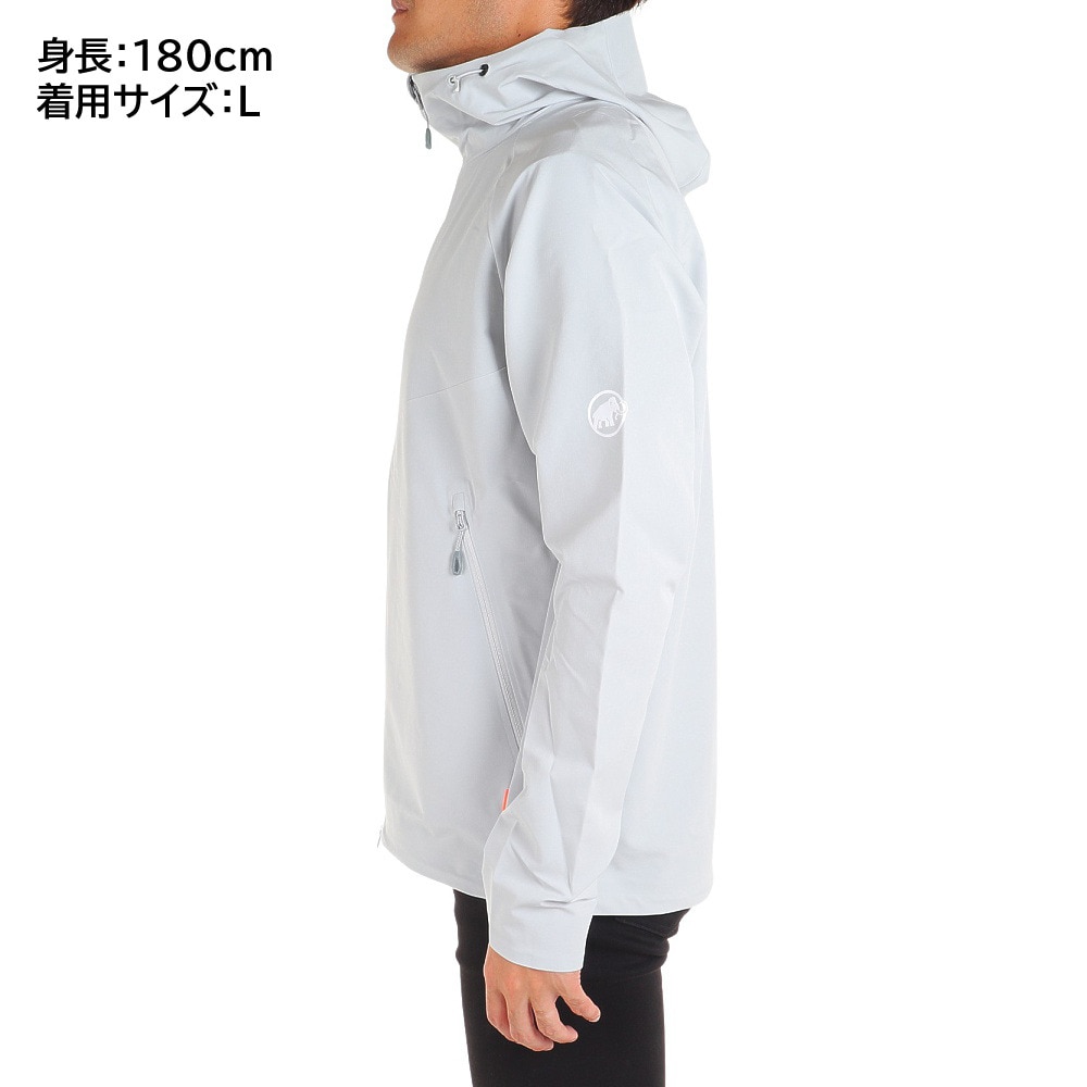 マムート（MAMMUT）（メンズ）EUROサイズ 耐久 撥水 ジャケット アウター Macun 2.0 SO フーデッド ジャケット 1011-00792-00697 ライトグレー