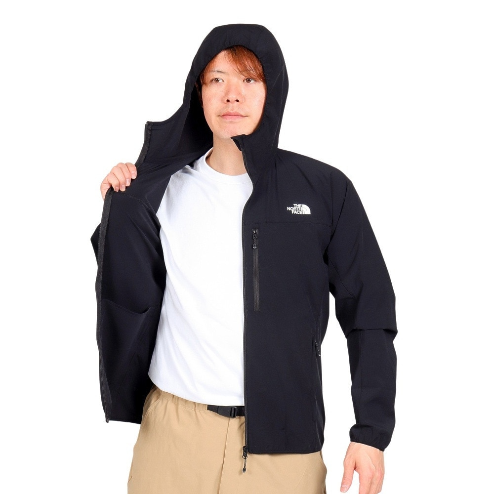 ザ・ノース・フェイス（THE NORTH FACE）（メンズ）ジャケット アウター マウンテンソフトシェルフーディ NP22401 K