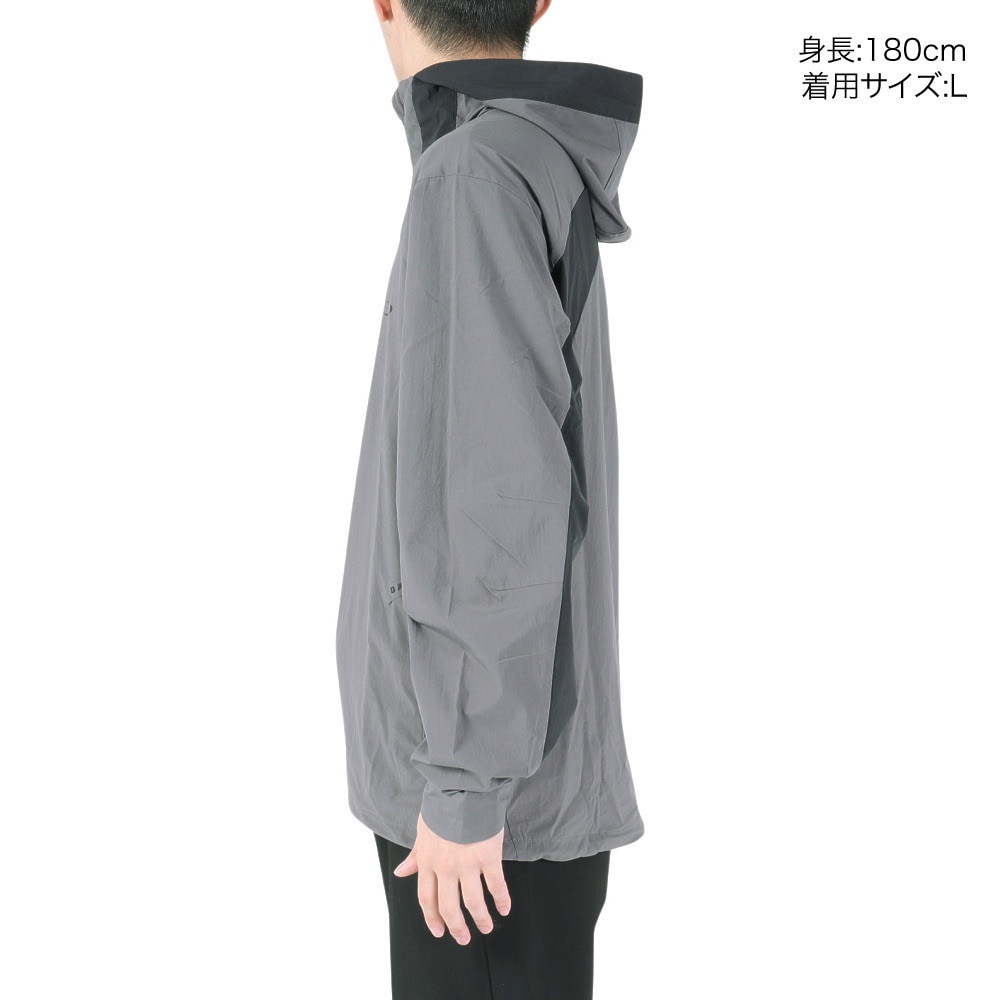 オークリー（OAKLEY）（メンズ）アウター ラチチュード アノラック LATITUDE ANORAK FOA404283-25N グレー 撥水 ハーフジップ