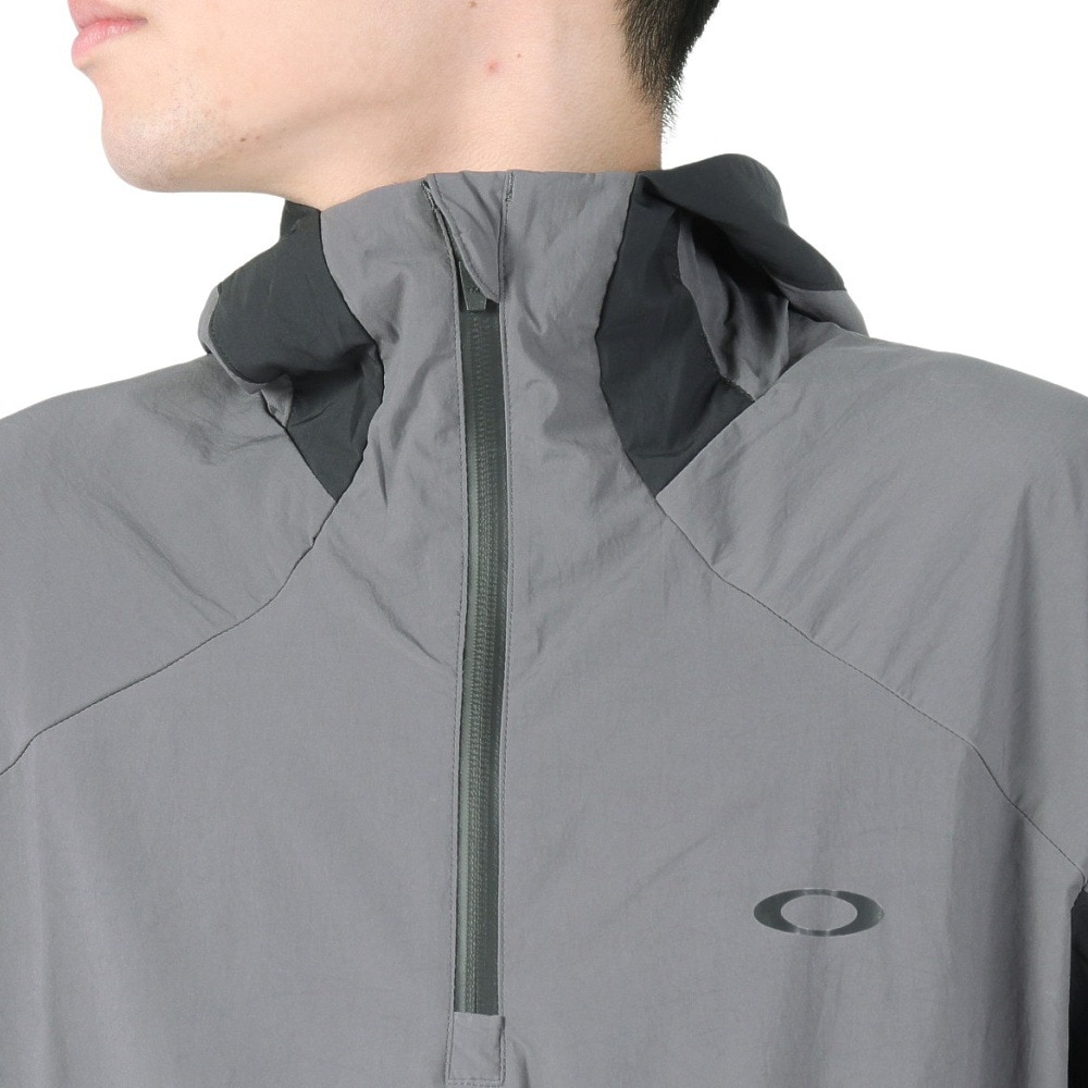 オークリー（OAKLEY）（メンズ）アウター ラチチュード アノラック LATITUDE ANORAK FOA404283-25N グレー 撥水 ハーフジップ