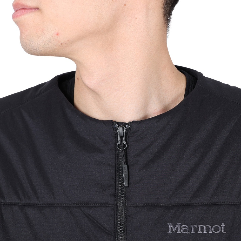 マーモット（Marmot）（メンズ）中綿ジャケット アウター ノーカラーパディング ジャケット TSFMO203-M001 ブラック