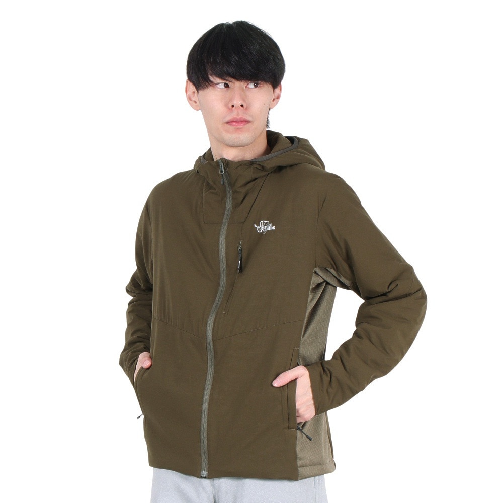POLEWARDS（メンズ）アウター 中綿 ジャケット エクスコア レッドポイント V3 フーディ PW2SJN04 OLV オリーブ 収納袋付