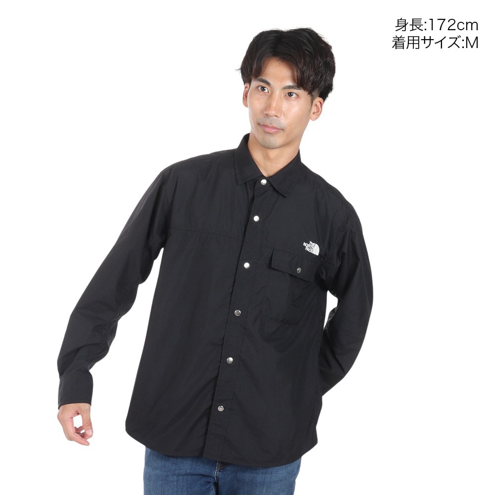 ノースフェイス（THE NORTH FACE）（メンズ、レディース）ロングスリーブヌプシシャツ NR11961 K