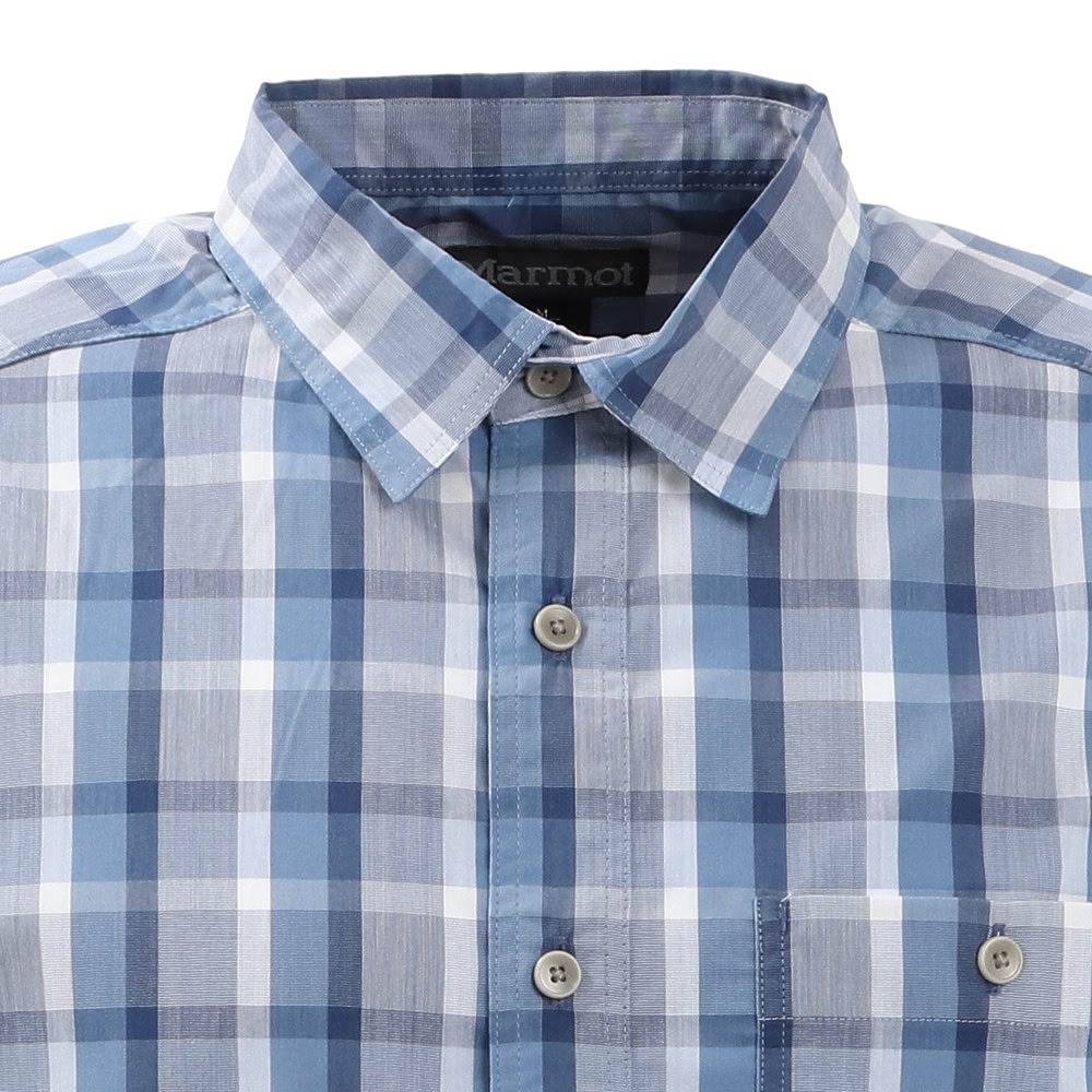 マーモット（Marmot）（メンズ）長袖シャツ PLAIN チェックシャツ TOMRJB77XB NV ネイビー