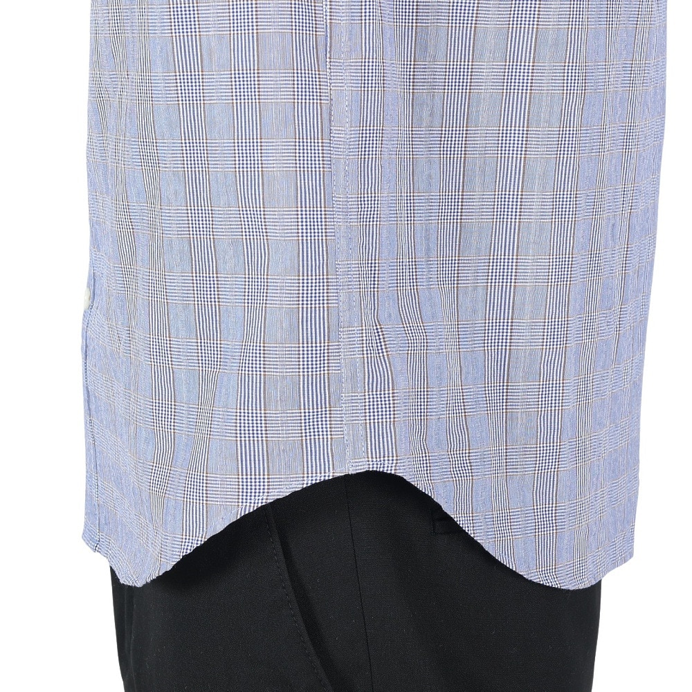 マーモット（Marmot）（メンズ）長袖シャツ チェックシャツ TOMTJB83XB BLGC ブルー カジュアルシャツ 吸汗速乾 メンズシャツ