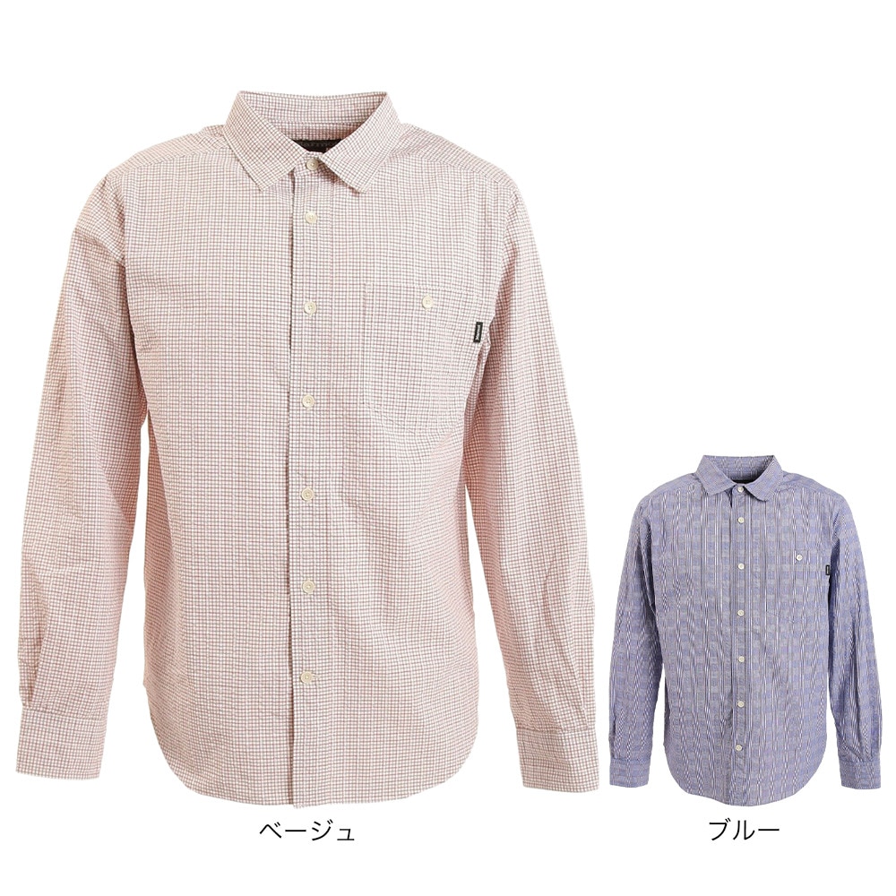 マーモット（Marmot）（メンズ）長袖シャツ Check TOMTJB83XB BRTC ベージュ