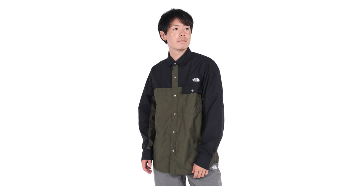 ノースフェイス（THE NORTH FACE）（メンズ、レディース）長袖シャツ ロングスリーブヌプシシャツ NR11961 N3 カーキ |  アウトドア・キャンプ用品はエルブレス