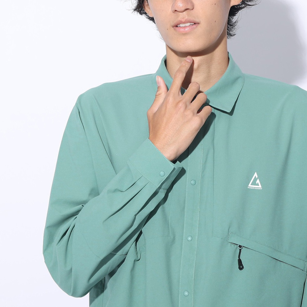 ロジャーエーガー（ROGEREGGER）（メンズ）撥水 4Way ストレッチ 長袖シャツ ベルクシャツ RE24SHY5610012 MNT
