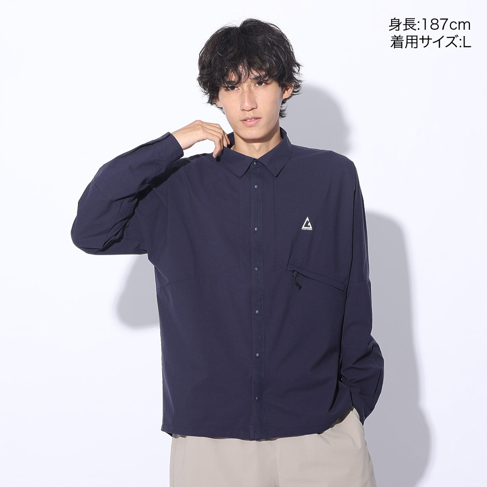 ロジャーエーガー（ROGEREGGER）（メンズ）撥水 4Way ストレッチ 長袖シャツ ベルクシャツ RE24SHY5610012 NVY