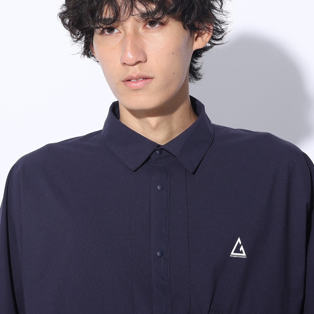 ロジャーエーガー（ROGEREGGER）（メンズ）撥水 4Way ストレッチ 長袖シャツ ベルクシャツ RE24SHY5610012 NVY