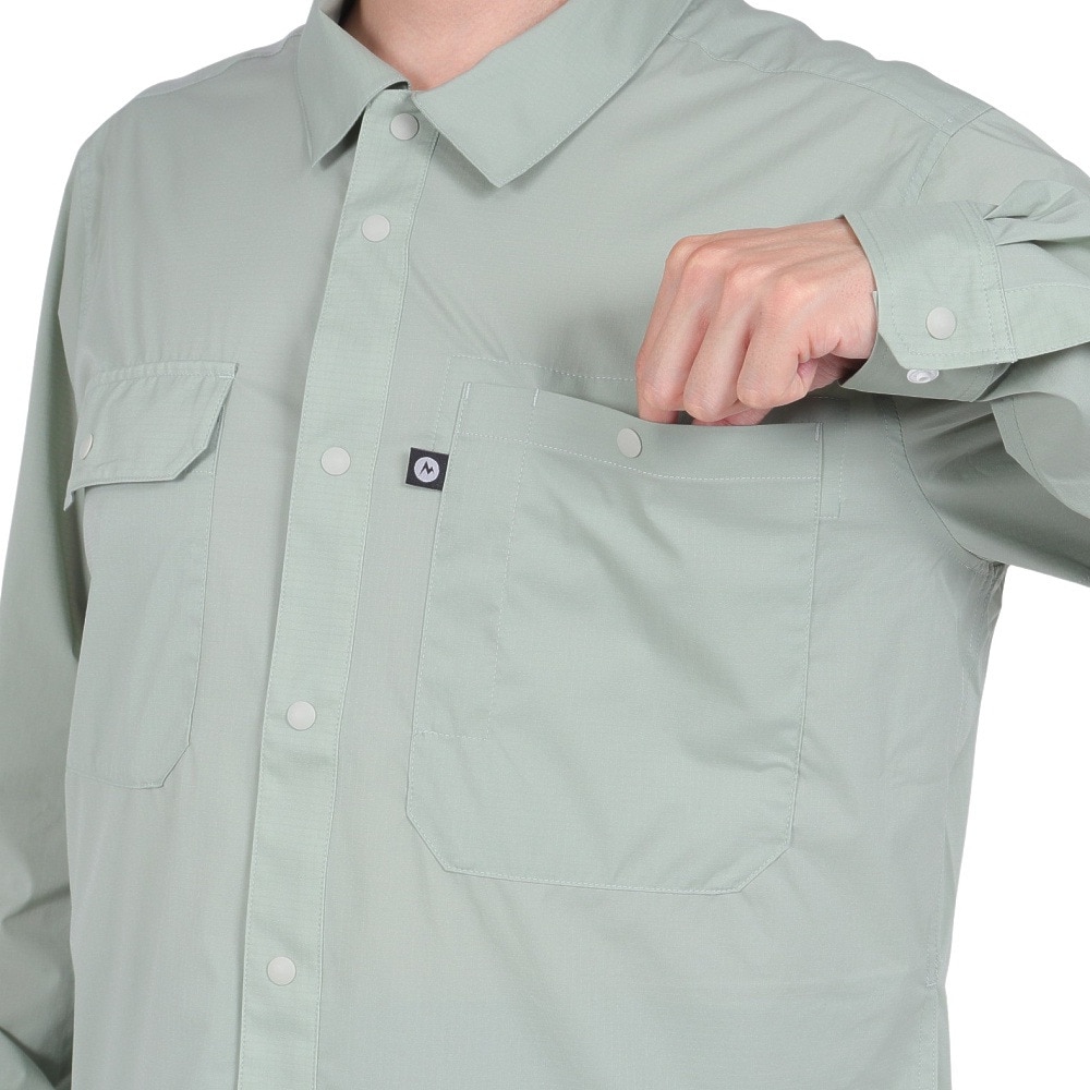 マーモット（Marmot）（メンズ）撥水 通気性 抜群 シンプル 長袖シャツ  Light Lipsop Shirts TSSMS402-DTS
