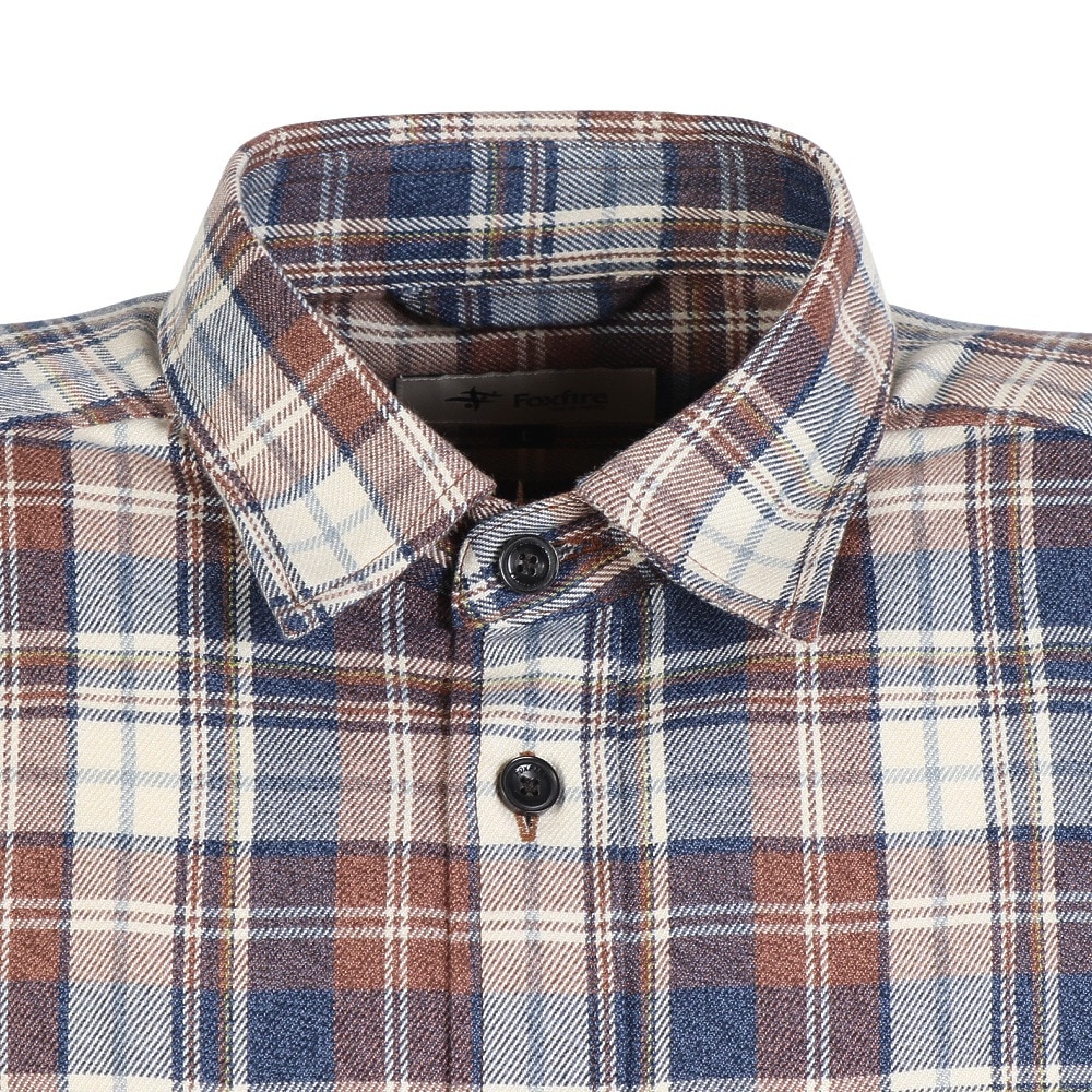 Foxfire(フォックスファイヤー)長袖シャツ メランジチェックシャツ 5112530-003(Men’s) Foxfire（フォックスファイヤー）（メンズ）長袖シャツ メランジ