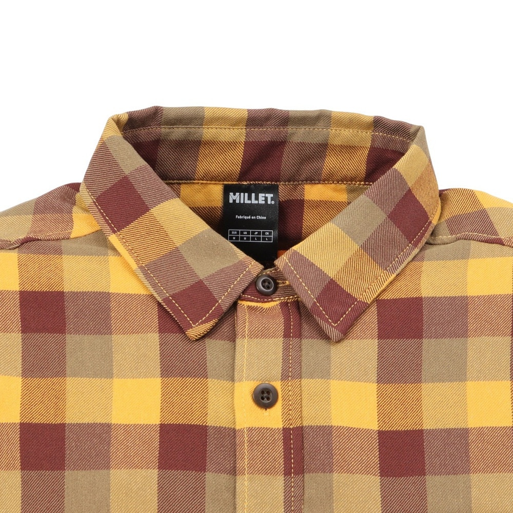 ミレー（Millet）（メンズ）長袖シャツ サーモ チェック シャツ ロング