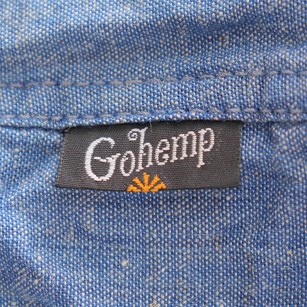 ゴーヘンプ（Gohemp）（メンズ）3/4 SLEEVE BASIC シャツ GHS2204HJL BLUE