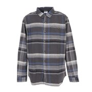 コロンビア(Columbia)(メンズ)カジュアルシャツ 長袖シャツ ピッチストーンヘビーウェイトフランネル AM8573 011 グレー×ブルー