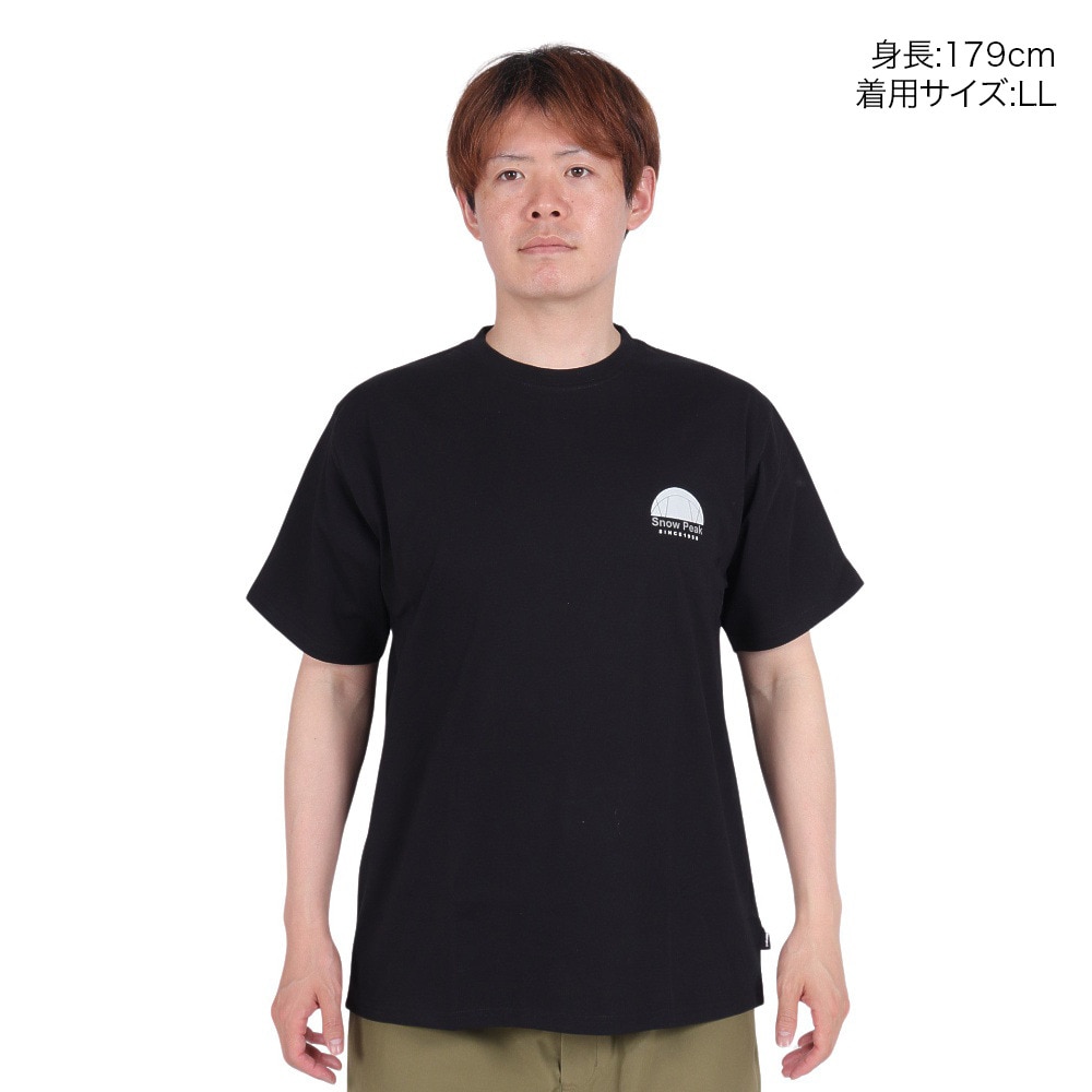 スノーピーク（snow peak）（メンズ）カジュアル Alpha Breeze Typography 半袖Tシャツ TS-24SU001BK