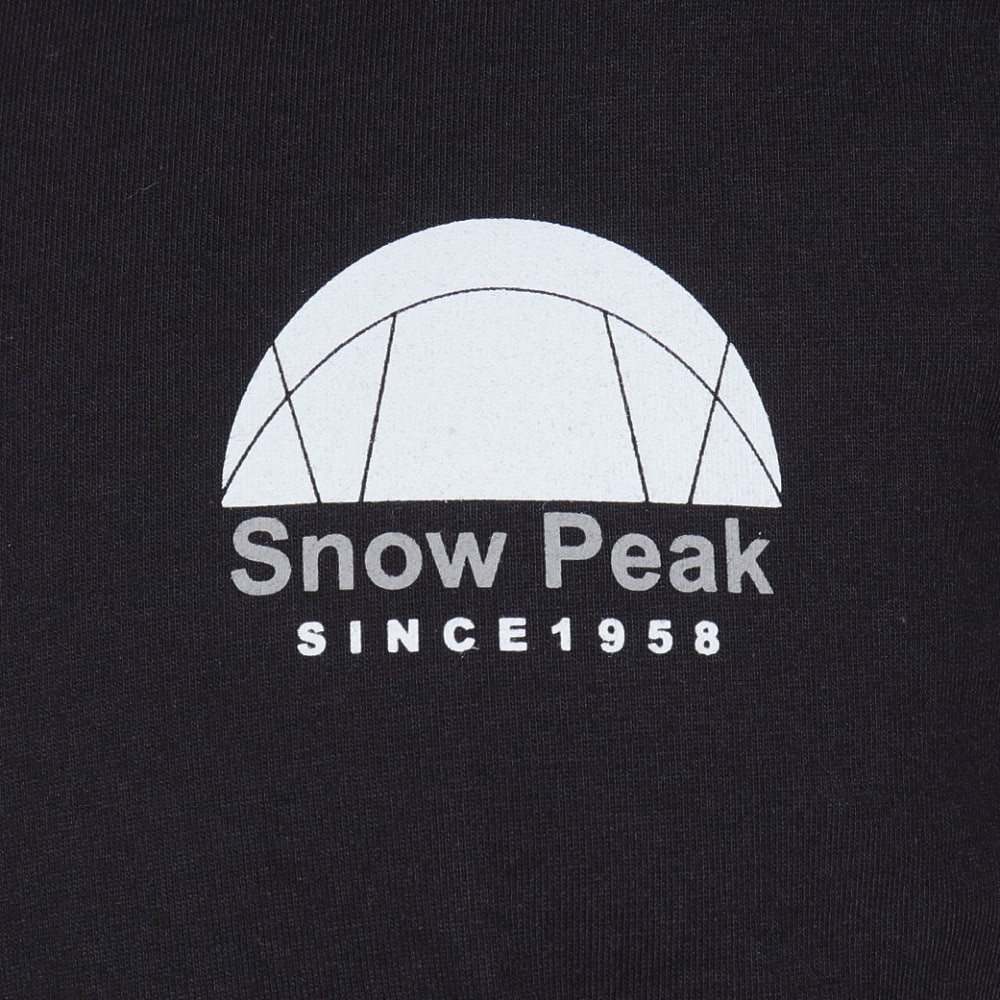 スノーピーク（snow peak）（メンズ）カジュアル Alpha Breeze Typography 半袖Tシャツ TS-24SU001BK
