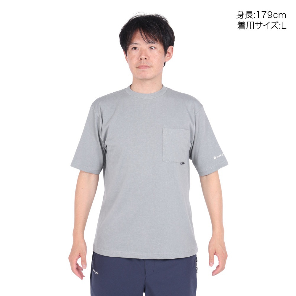 スノーピーク（snow peak）（メンズ）半袖 カジュアル ポケットTシャツ SPE-TS-23AU001 GY