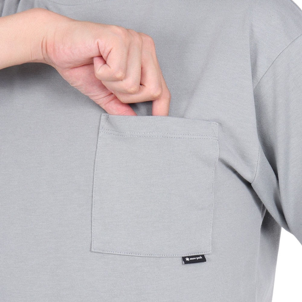 スノーピーク（snow peak）（メンズ）半袖 カジュアル ポケットTシャツ SPE-TS-23AU001 GY