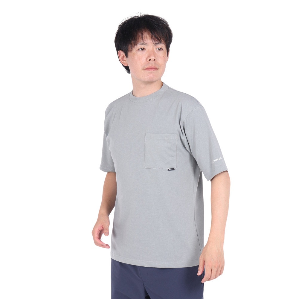 スノーピーク（snow peak）（メンズ）半袖 カジュアル ポケットTシャツ SPE-TS-23AU001 GY