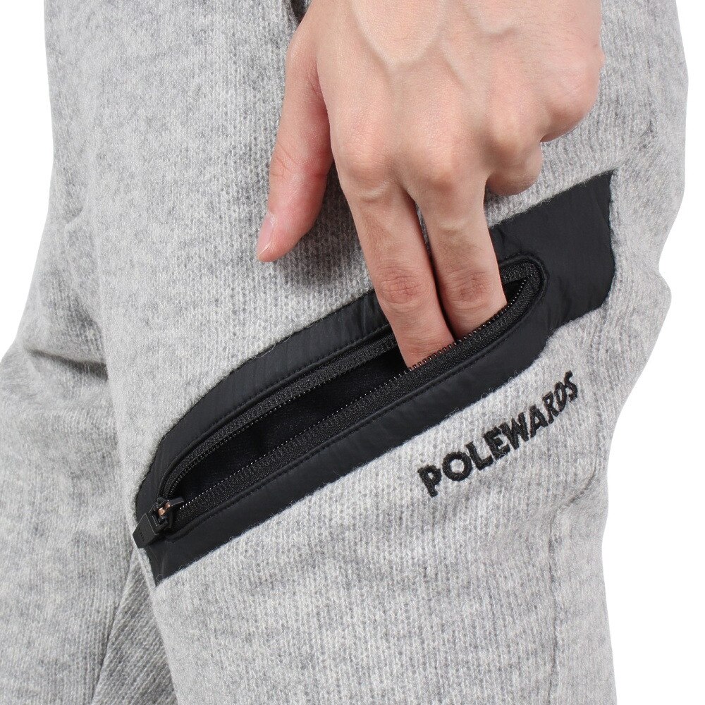 POLEWARDS（メンズ）ニットフリースパンツ PW28JF67LGRY